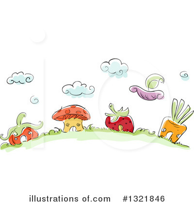 Mushrooms Clipart #1321846 by BNP Design Studio