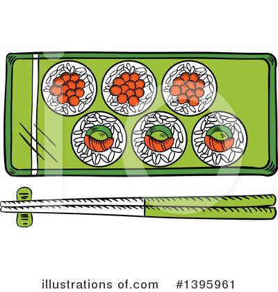 Sushi Clipart #1395961 by Vector Tradition SM