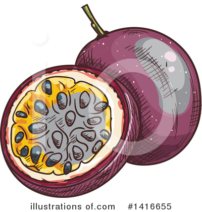 Passion Fruit Clipart #1416655 by Vector Tradition SM
