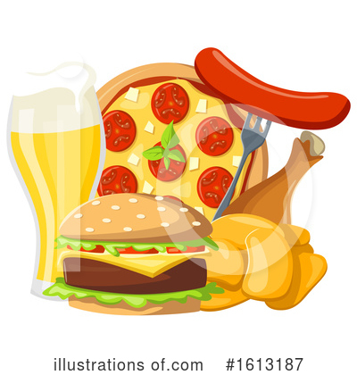 Cheeseburger Clipart #1613187 by Vector Tradition SM