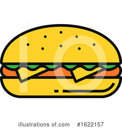 Cheeseburger Clipart #1622157 by Vector Tradition SM