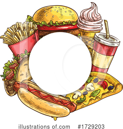 Hamburger Clipart #1729203 by Vector Tradition SM