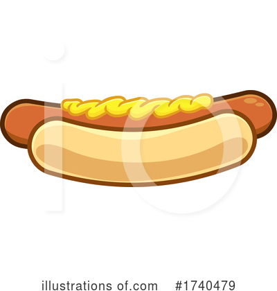 Hot Dog Clipart #1740479 by Hit Toon