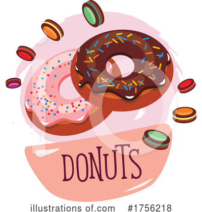 Donut Clipart #1756218 by Vector Tradition SM