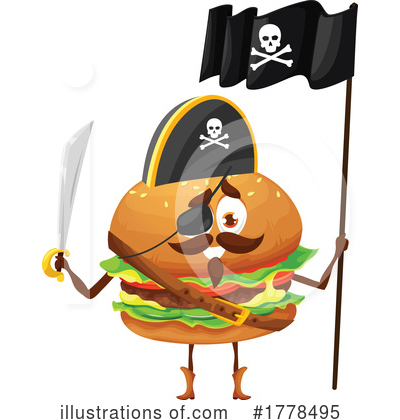 Cheeseburger Clipart #1778495 by Vector Tradition SM