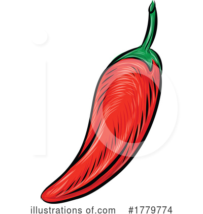Chili Pepper Clipart #1779774 by Domenico Condello