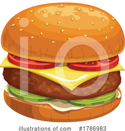 Burger Clipart #1786983 by Vector Tradition SM