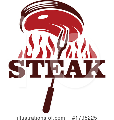 Steak Clipart #1795225 by Vector Tradition SM