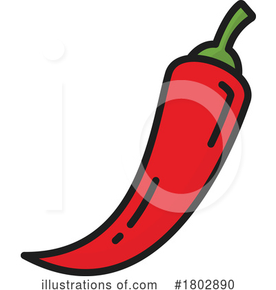 Chili Pepper Clipart #1802890 by Vector Tradition SM