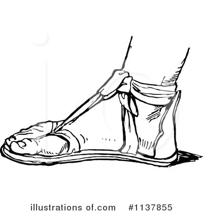 Royalty-Free (RF) Foot Clipart Illustration by Prawny Vintage - Stock Sample #1137855