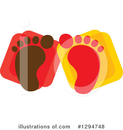 Royalty-Free (RF) Foot Prints Clipart Illustration by ColorMagic - Stock Sample #1294748