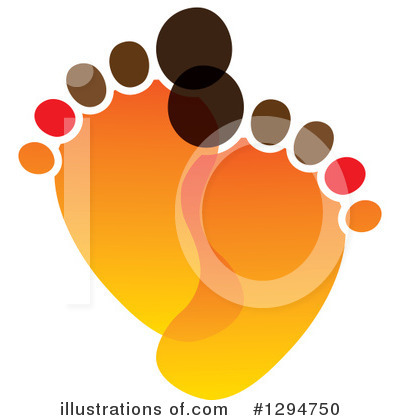 Royalty-Free (RF) Foot Prints Clipart Illustration by ColorMagic - Stock Sample #1294750