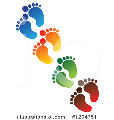 Royalty-Free (RF) Foot Prints Clipart Illustration by ColorMagic - Stock Sample #1294751