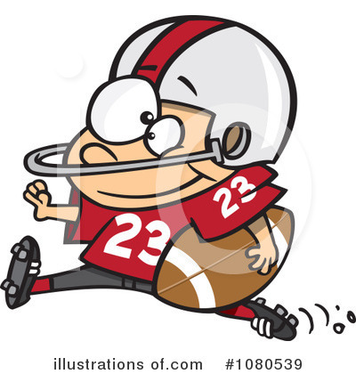 Royalty-Free (RF) Football Clipart Illustration by toonaday - Stock Sample #1080539