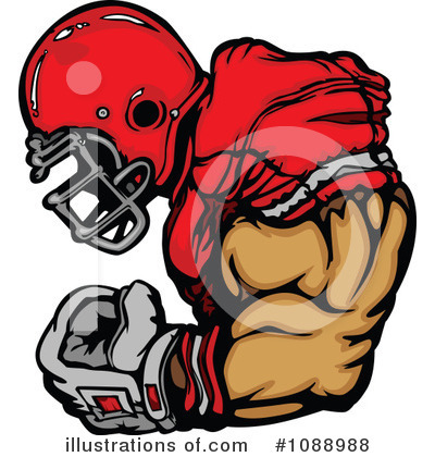 Football Player Clipart #1088988 by Chromaco