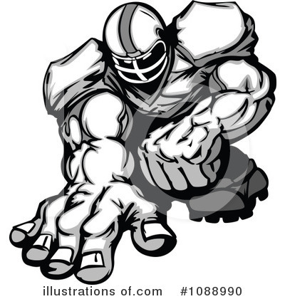 Football Player Clipart #1088990 by Chromaco