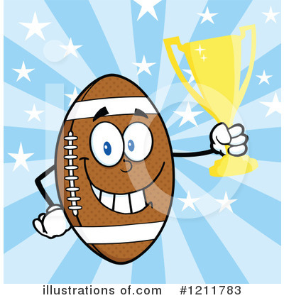 Royalty-Free (RF) Football Clipart Illustration by Hit Toon - Stock Sample #1211783