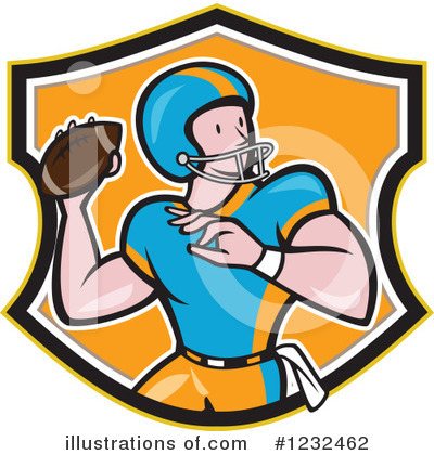 Royalty-Free (RF) Football Clipart Illustration by patrimonio - Stock Sample #1232462