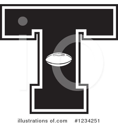 Football Letter Clipart #1234251 by Johnny Sajem