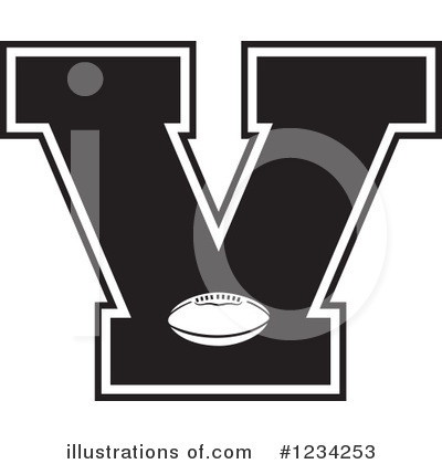 Football Letter Clipart #1234253 by Johnny Sajem