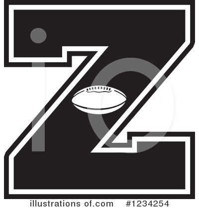 Football Letter Clipart #1234254 by Johnny Sajem