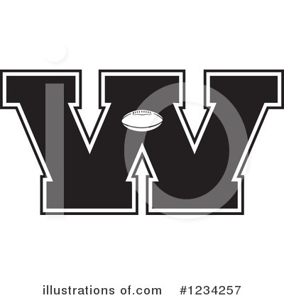Football Letter Clipart #1234257 by Johnny Sajem