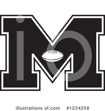 Football Letter Clipart #1234258 by Johnny Sajem