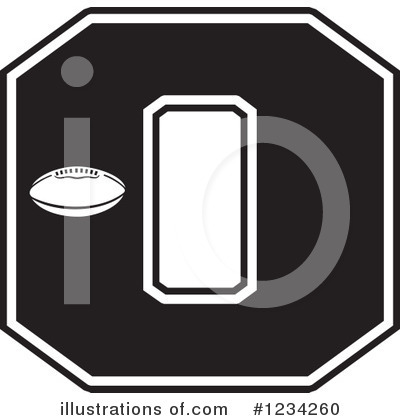 Football Letter Clipart #1234260 by Johnny Sajem
