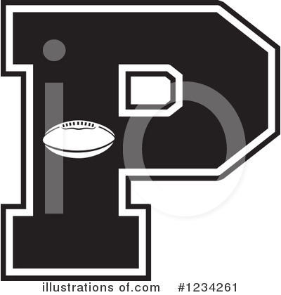 Football Letter Clipart #1234261 by Johnny Sajem
