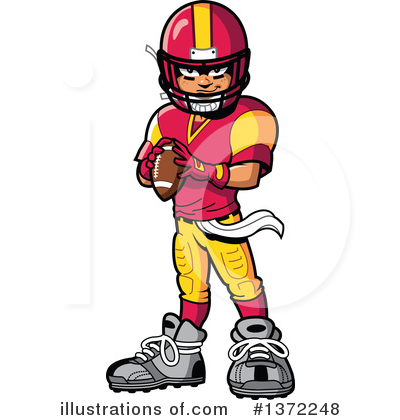 Football Player Clipart #1372248 by Clip Art Mascots