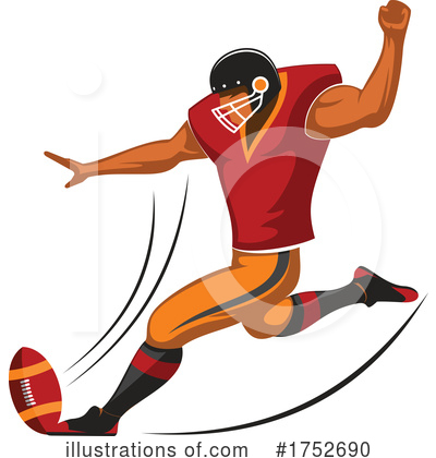 Royalty-Free (RF) Football Clipart Illustration by Vector Tradition SM - Stock Sample #1752690