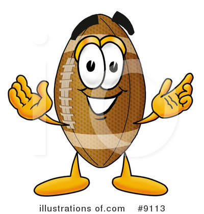 Football Clipart #9113 by Mascot Junction
