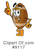 Football Clipart #9117 by Mascot Junction