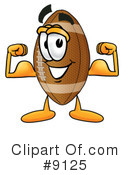 Football Clipart #9125 by Mascot Junction