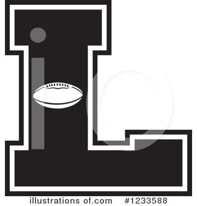 Football Letter Clipart #1233588 by Johnny Sajem