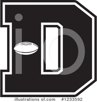 Football Letter Clipart #1233592 by Johnny Sajem