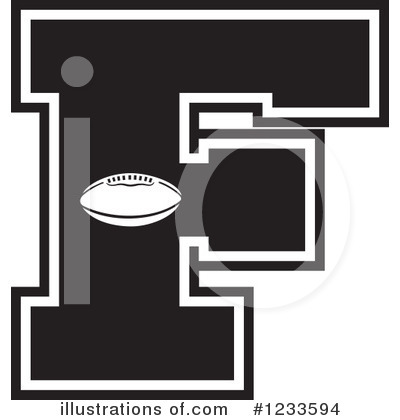 Football Letter Clipart #1233594 by Johnny Sajem