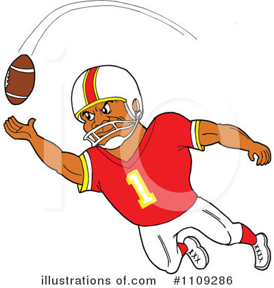 American Football Clipart #1109286 by LaffToon