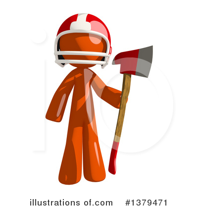 Royalty-Free (RF) Football Player Clipart Illustration by Leo Blanchette - Stock Sample #1379471