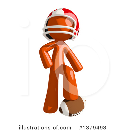 Royalty-Free (RF) Football Player Clipart Illustration by Leo Blanchette - Stock Sample #1379493
