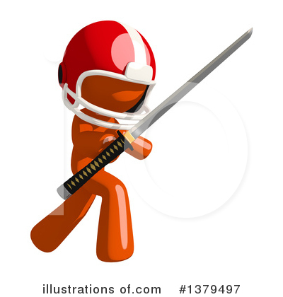 Royalty-Free (RF) Football Player Clipart Illustration by Leo Blanchette - Stock Sample #1379497