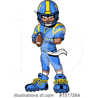 Football Player Clipart #1517264 by Clip Art Mascots