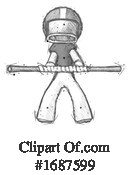 Football Player Clipart #1687599 by Leo Blanchette
