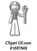 Football Player Clipart #1687649 by Leo Blanchette
