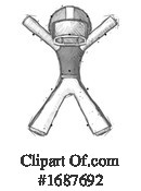 Football Player Clipart #1687692 by Leo Blanchette