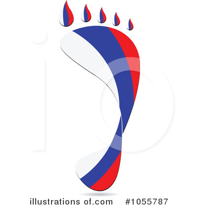 Royalty-Free (RF) Footprint Flag Clipart Illustration by Andrei Marincas - Stock Sample #1055787