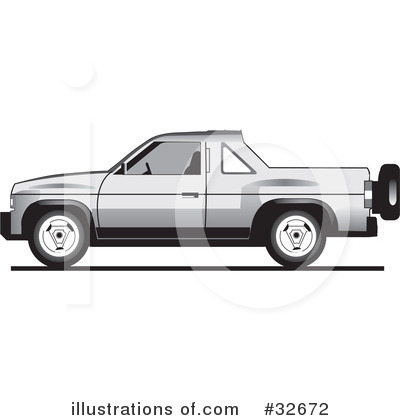 Pickup Truck Clipart #32672 by David Rey