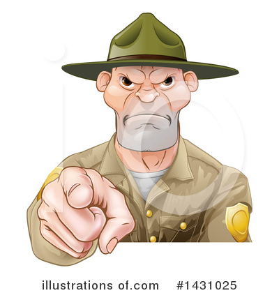 Drill Sergeant Clipart #1431025 by AtStockIllustration
