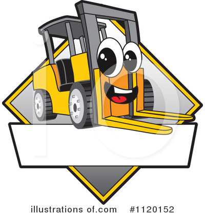 Royalty-Free (RF) Forklift Clipart Illustration by Mascot Junction - Stock Sample #1120152