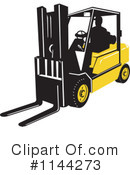 Forklift Clipart #1144273 by patrimonio
